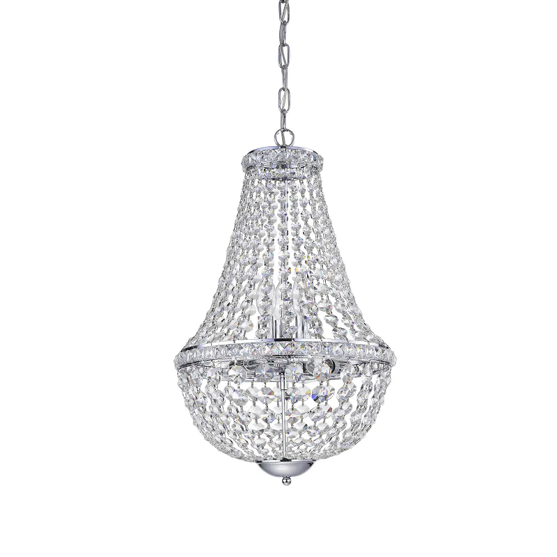 IM Lighting 6-light Chrome modern design crystal luxury modern metal lamp classic indoor crystalpendant lamp
