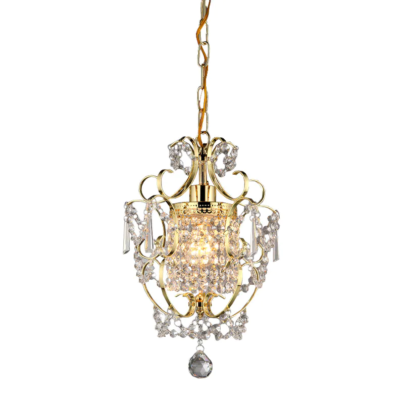 IM Lighting 1-light Modern crystal elegant design modern wrought iron golden interior chandelier
