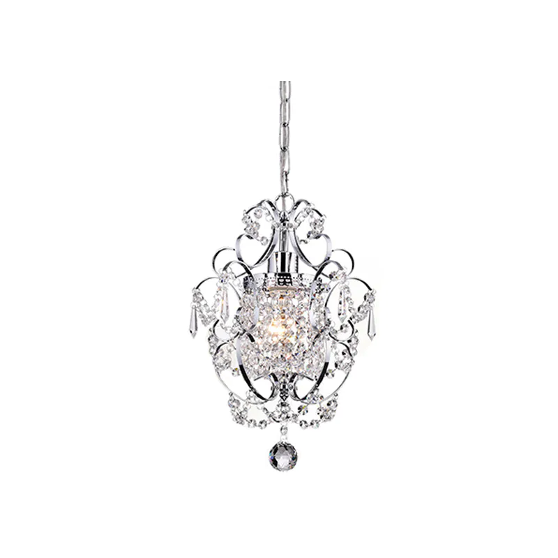 IM Lighting 1-light chrome modern crystal elegant design contemporary wrought iron chandelier light