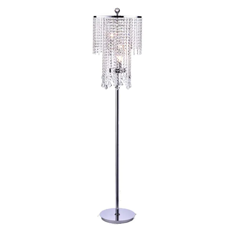 Floor Lamp Wholesale Supplier For 3-Lightchrome Crystal Standing Floor Lamp
