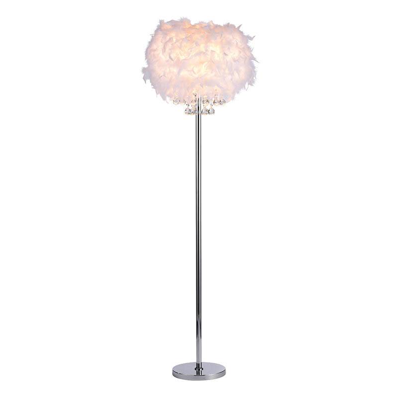 IM Lighting Floor Lamp Wholesale Crystal Feather Standing Lamp For Living Room