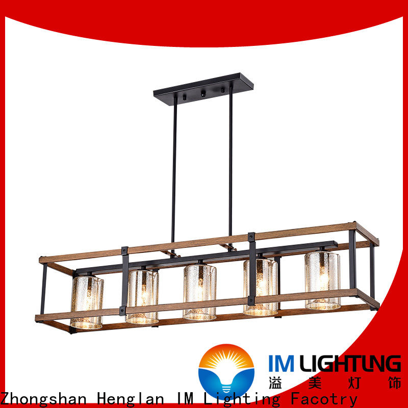 IM Lighting wood pendant light fixtures Supply For dining room