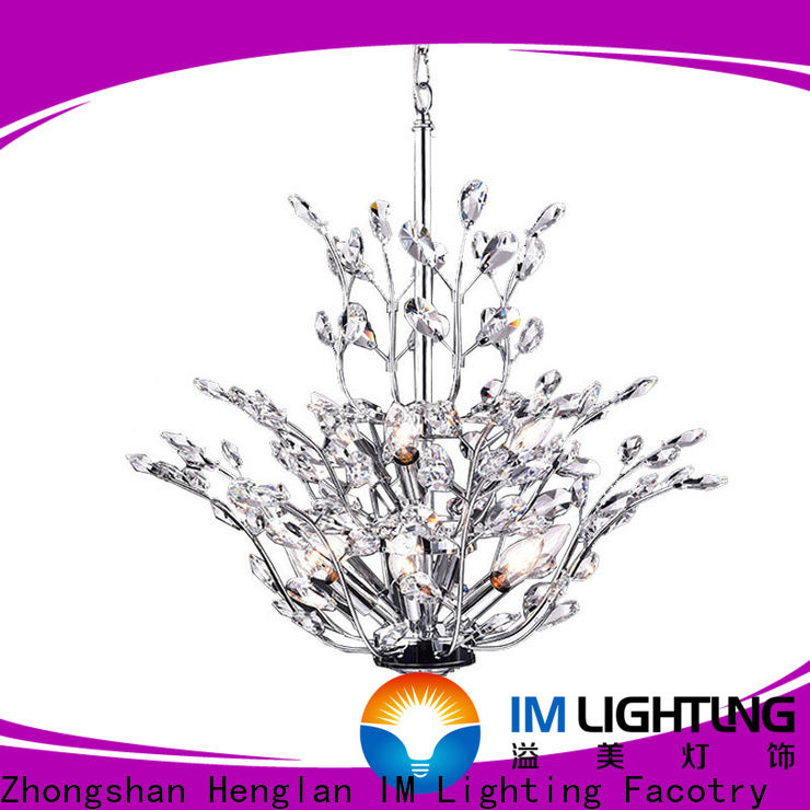 IM Lighting Top round modern rustic crystal chandelier factory For living room