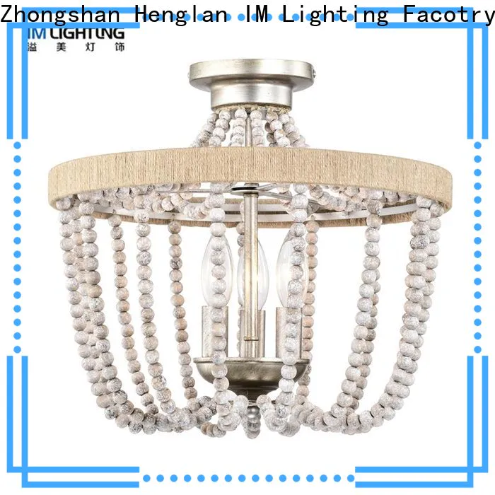 New wooden bead chandelier lighting factory For corridor