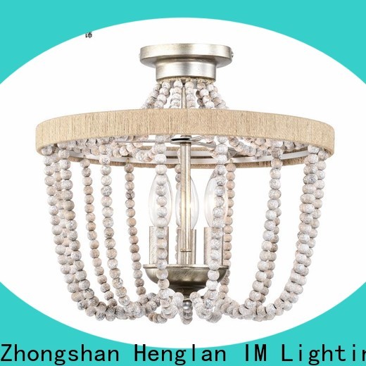 IM Lighting Custom small wood bead pendant light Supply For living room