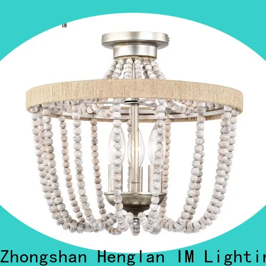 IM Lighting Custom small wood bead pendant light Supply For living room