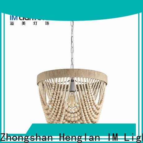 IM Lighting High-quality timber bead pendant light Suppliers For living room
