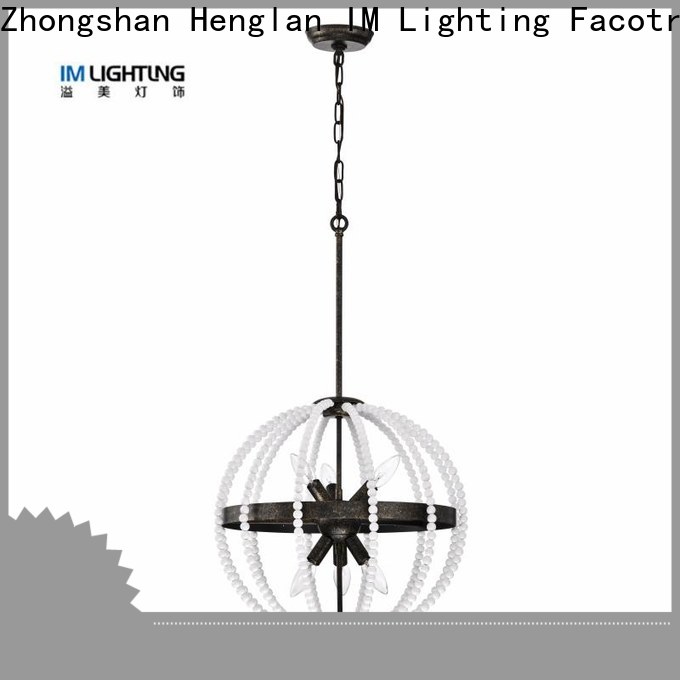 IM Lighting Custom mini wood bead chandelier for business For bedroom