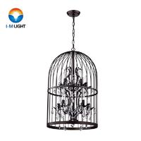 IM Lighting 10-light antique bronze color metal crystal vintage birdcage rustic charm big chandelier light