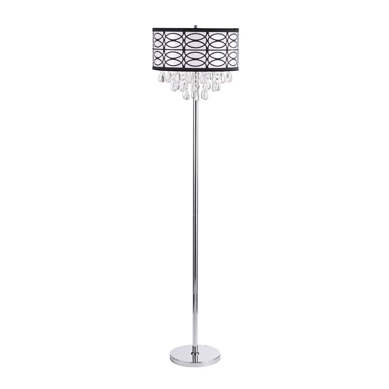 IM Lighting 3-Light chrome standard traditional floor lamps stand light PVC lamp shade floor lamps