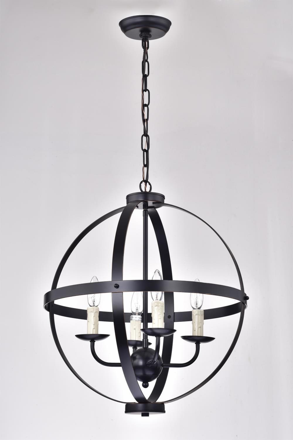 IM Lighting 4-light antique bronze finished indoor decoration modern wrough iron retro pendant lamp