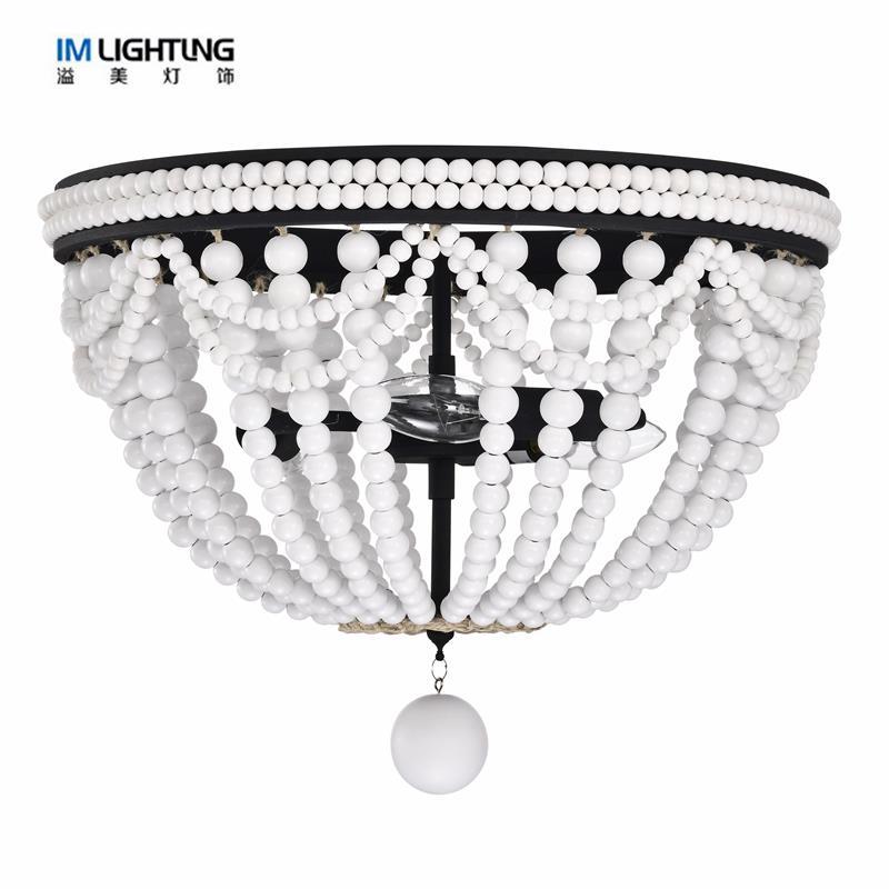 IM Lighting 3-light  American style design beaded ceiling lamp bedroom chandelier