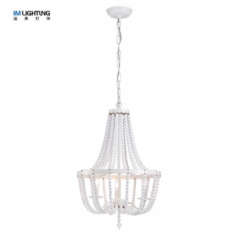 IM Lighting 3-light Modern classic minimalist wooden bead lamp