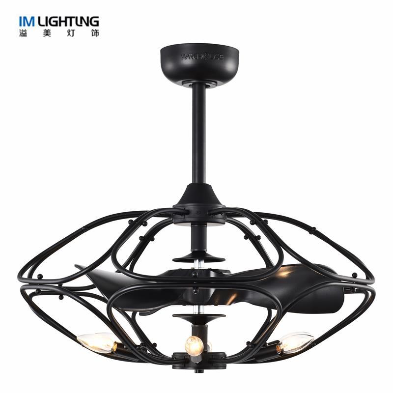 IM Lighting 6-light Nordic light luxury wrought iron indoor ceiling fan